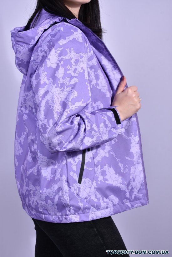 Вітровка жіноча (цв. бузковий) з плащової тканини "OUTDOOR" Розмір в наявності : 42 арт.W6255
