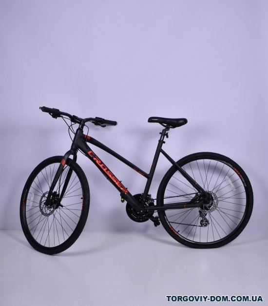 Горный велосипед колесо 28 дюймов (цв.черный) рама 20" CROSSER HYBRID арт.700С-114-24-20