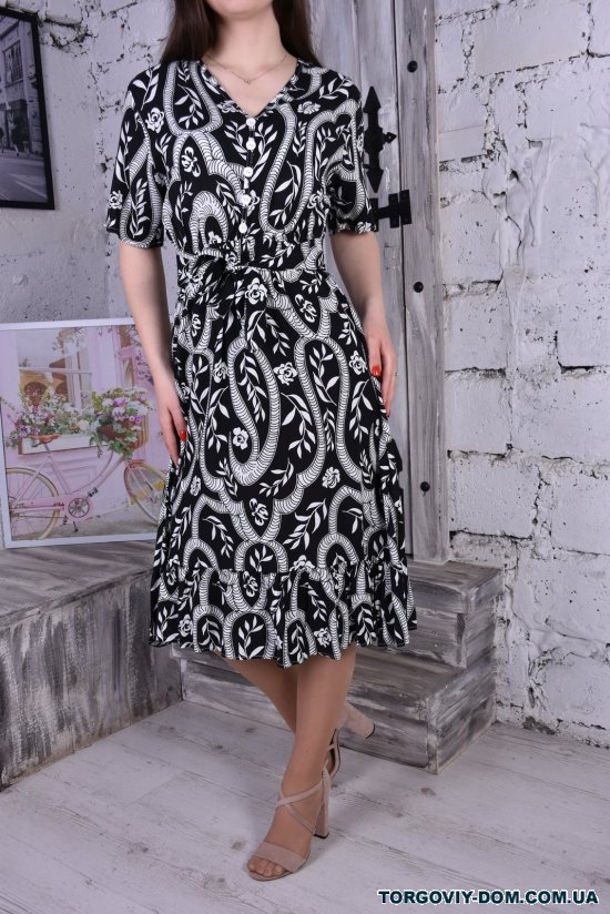 Платье женское (цв.чёрный) "BURRASCA" Размеры в наличии : 42, 44, 46, 48 арт.16591