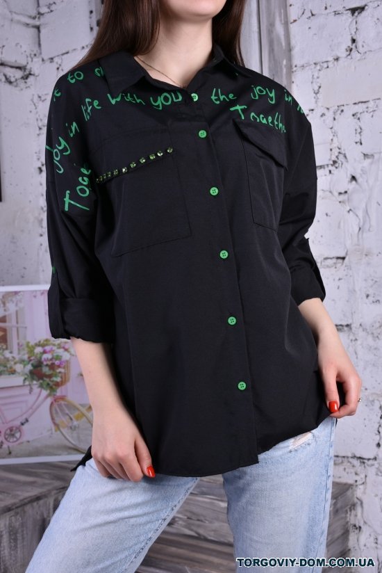 Рубашка-туника женская (цв.чёрный) "BURRASCA" Размер в наличии : 44 арт.16806