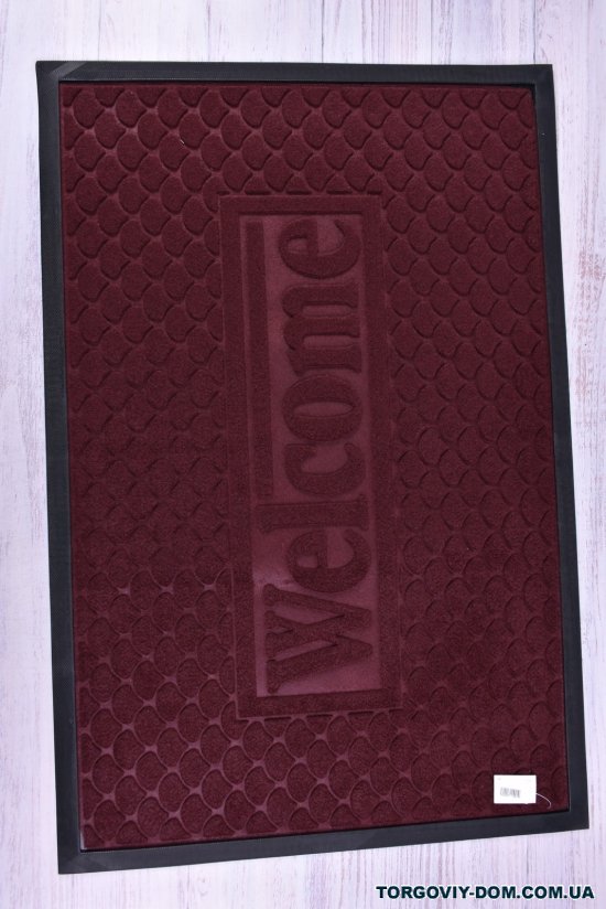 Коврик на резиновой основе размер 60/90 см (цв.бордовый) арт.MF4151