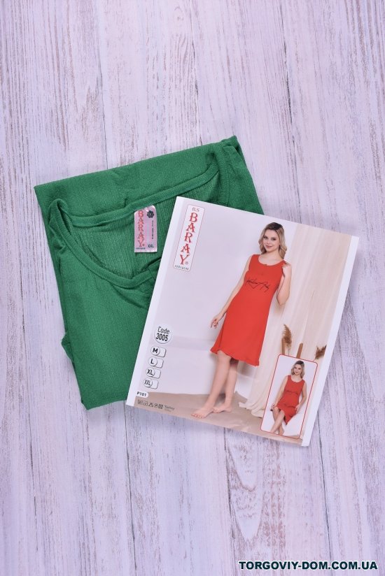 Сукня жіноча домашня (100% cotton) Baray кол. зелений Розмір в наявності : 52 арт.3005