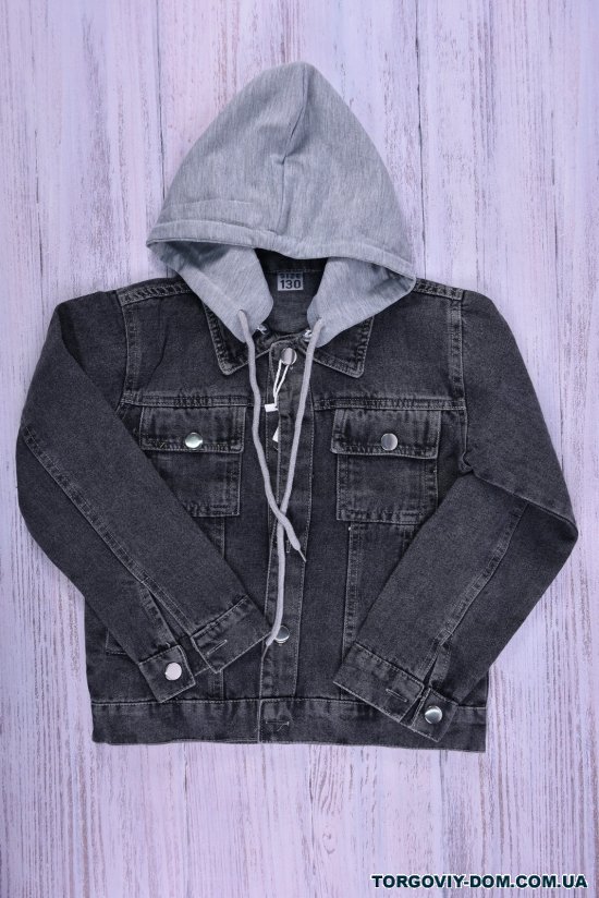 Джинсовый пиджак для мальчика (цв.т.серый) Рост в наличии : 134 арт.ZH0305
