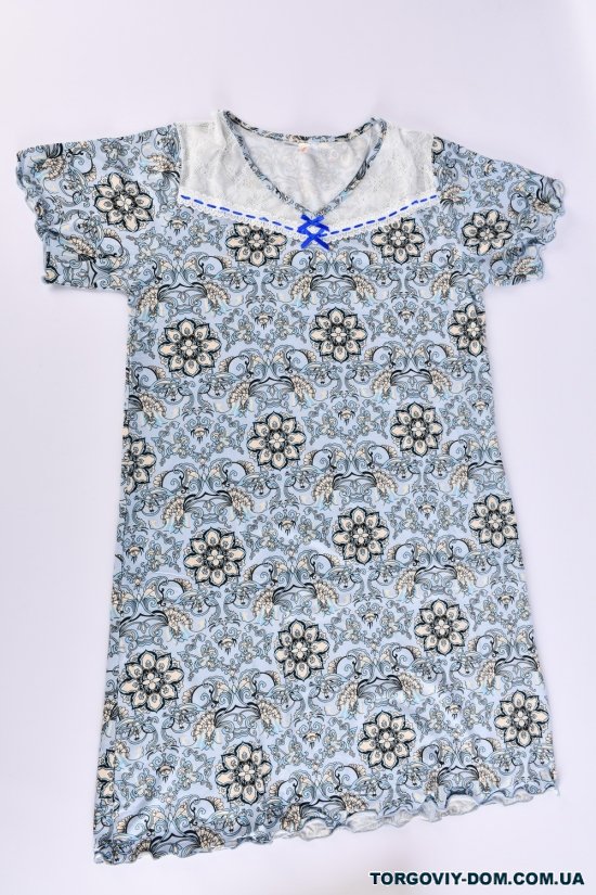 Нічна сорочка жіноча (кол. блакитний) Розміри в наявності : 46, 48, 52 арт.694