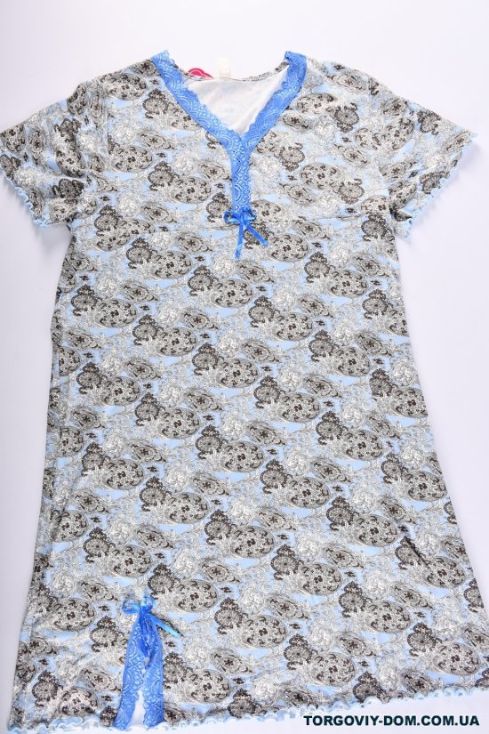 Нічна сорочка жіноча (кол. блакитний) Розміри в наявності : 48, 50, 52 арт.625-2