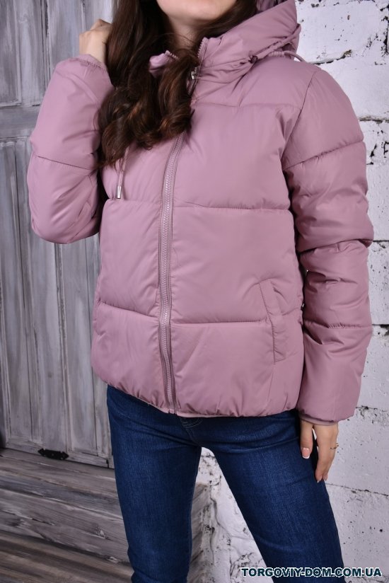 Куртка женская демисезонная (цв.пудры) болоневая "UNIMOCO" Размеры в наличии : 42, 44 арт.979
