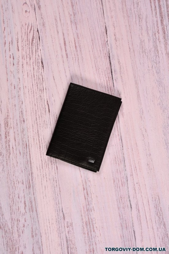 Обложка для паспорта и карточек кожаная (color.black) размер 9.5/13.5 см. "ALFA RICCO" арт.AR00875C