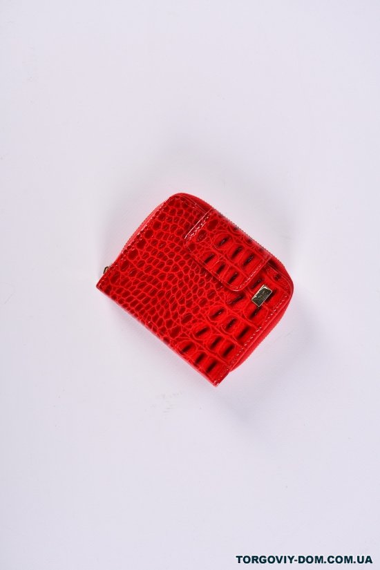 Гаманець жіночий шкіряний лаковий (color.red) розмір 11.5/9 см. Alfa Ricco арт.AR6123A/WE