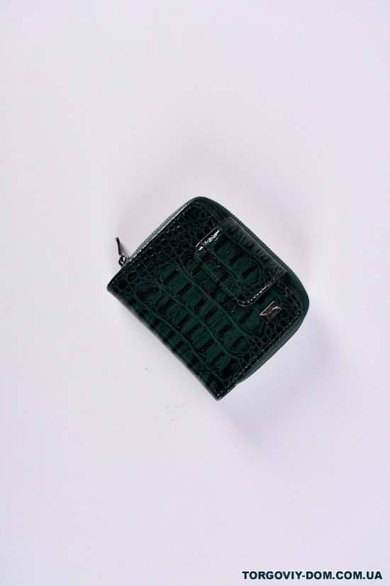Кошелёк женский кожаный лаковый (color.green) размер 11.5/9 см. Alfa Ricco арт.AR6123A/WE