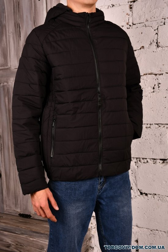 Куртка чоловіча (кол. чорний) з плащової тканини демісезонна Розмір в наявності : 46 арт.2211
