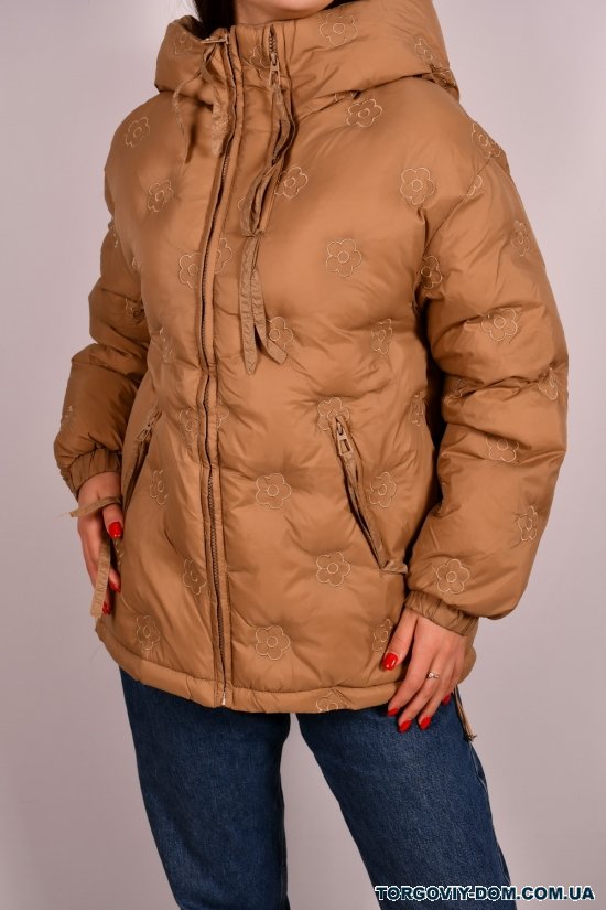 Куртка жіноча (кол. капучино) демісезонна болонева Розмір в наявності : 48 арт.79