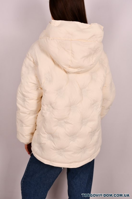 Куртка жіноча (кол. молочний) демісезонна болонева Розміри в наявності : 48, 52 арт.79