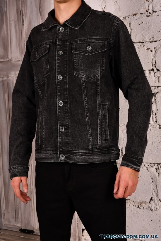 Пиджак мужской (цв.т.серый) джинсовый стрейчевый "BARON JNS" Размер в наличии : 56 арт.000831