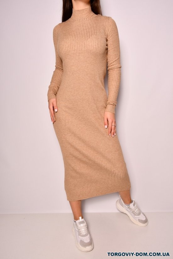 Платье женское тонкой вязки (цв.капучино) "Karon" размер 40-42 арт.10264CRS