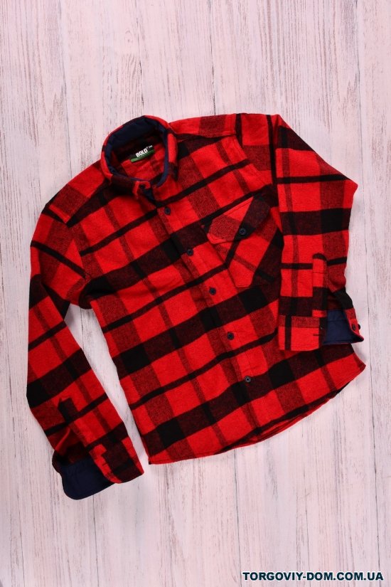 Рубашка байковая для мальчика (цв.красный/чёрный) BOLD Рост в наличии : 134 арт.142916