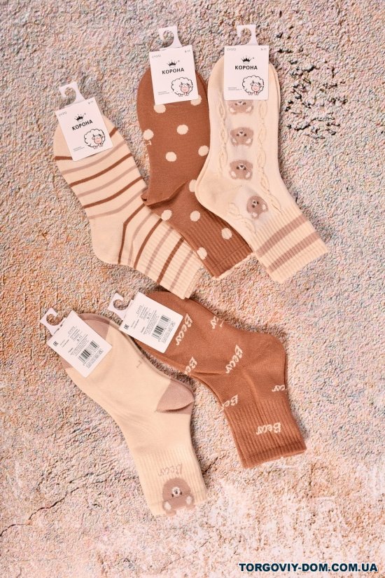 Шкарпетки для дівчинки всесезонні "Корона" (від 9 до 11 років) арт.CY372-6