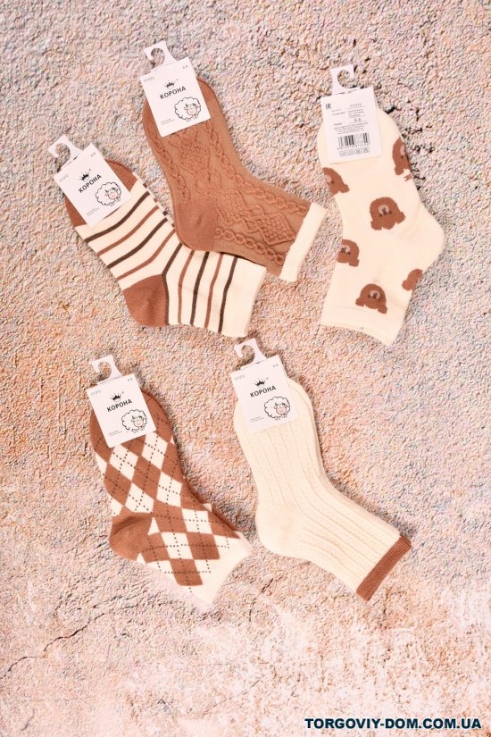 Шкарпетки для дівчинки всесезонні "Корона" (від 6 до 8 років) арт.CY372-1