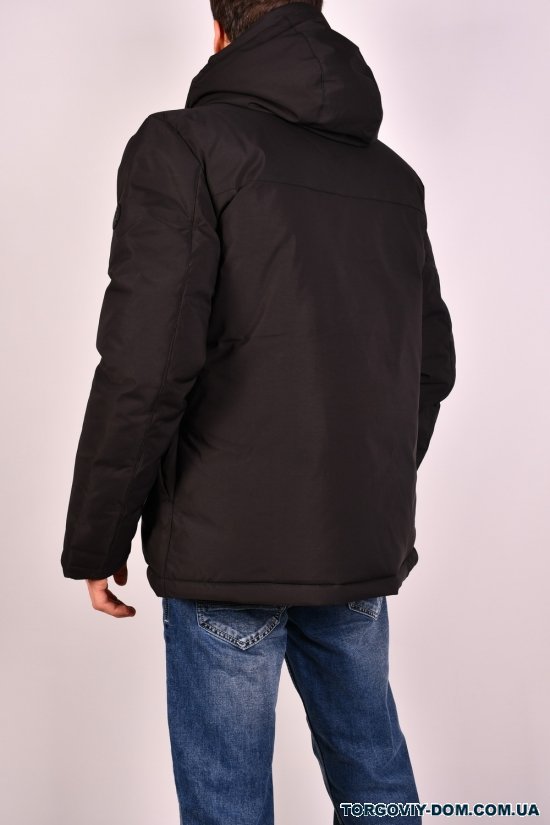 Куртка мужская зимняя цв.черный (наполнитель 100% полиэстер) "REMAIN" Размеры в наличии : 46, 48, 50, 52, 54 арт.7802A