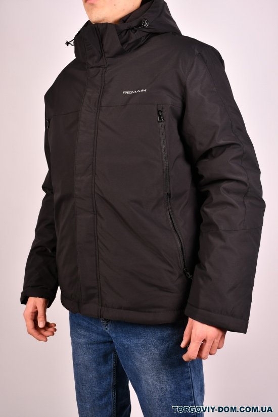 Куртка мужская зимняя цв.черный (наполнитель 100% полиэстер) "REMAIN" Размеры в наличии : 46, 50, 52, 54 арт.3066