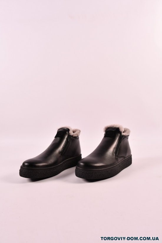 Черевики чоловічі (кол. чорний) з натуральної шкіри на хутрі "Dan Shoes" Розміри в наявності : 40, 42, 43, 44, 45 арт.2213