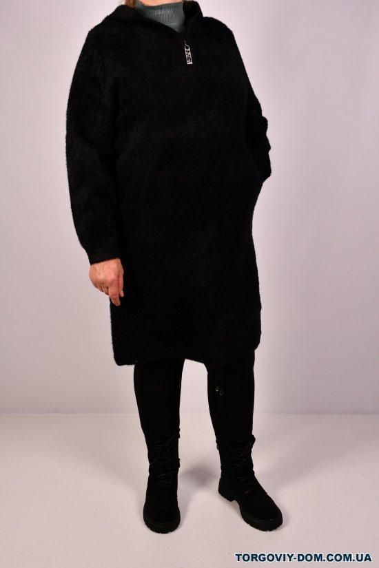 Жіноча кофта (кол. чорний) тканина альпака розмір 52-54 арт.L-396