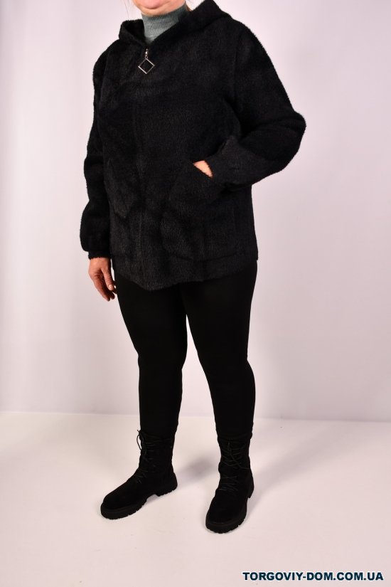Кофта женская (цв.черный) ткань альпака размер 50-52 арт.L-287