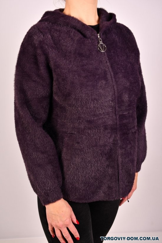 Кофта жіноча (кол. баклажановий) тканина альпака розмір 48-50 арт.L-283