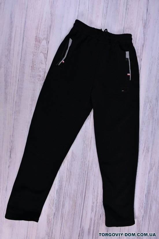 Чоловічі штани трикотажні на флісі (кол. чорний) "LONGCOM" Розміри в наявності : 46, 48, 50, 52 арт.A116