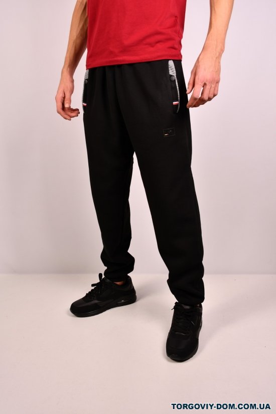 Чоловічі штани трикотажні на флісі (кол. чорний) "LONGCOM" Розміри в наявності : 46, 52, 54 арт.A116-1