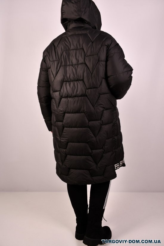 Пальто женское (цв.чёрный) зимнее из плащевки Размеры в наличии : 52, 54, 56, 58, 60, 62 арт.2822