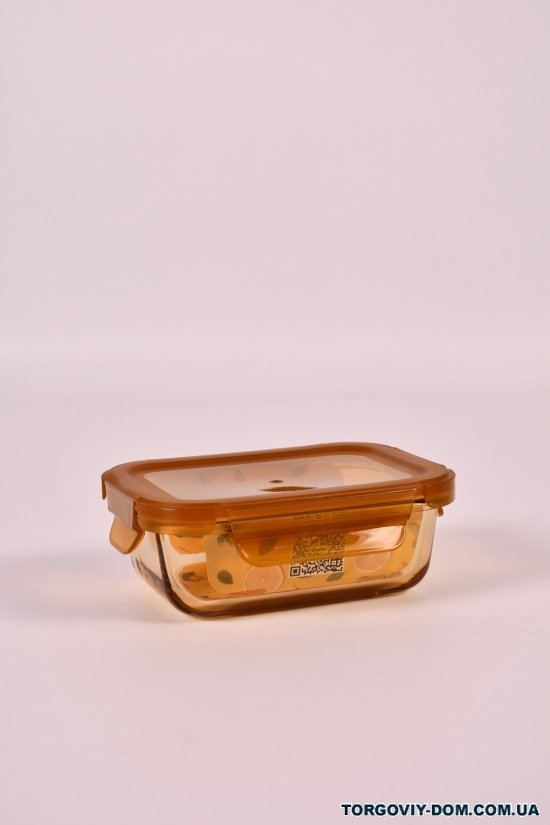 Харчовий контейнер скляний із пластиковою кришкою 370мл "Vitora" арт.VT-7837