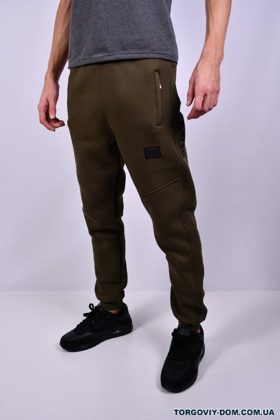 Чоловічі штани трикотажні (кол. хакі) на флісі "ING DROP" Розмір в наявності : 44 арт.2133