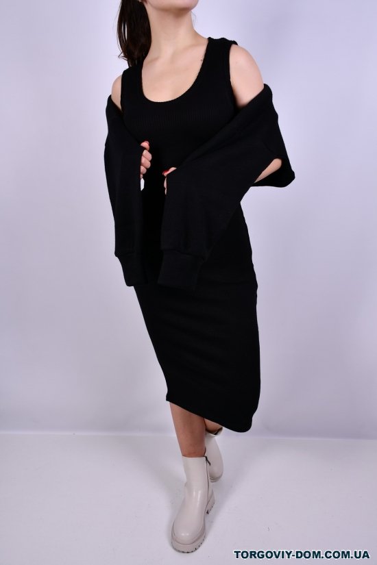 Платье с кроп-топом (цв.чёрный) "Natalya Yiladi" Размер в наличии : 42 арт.1078