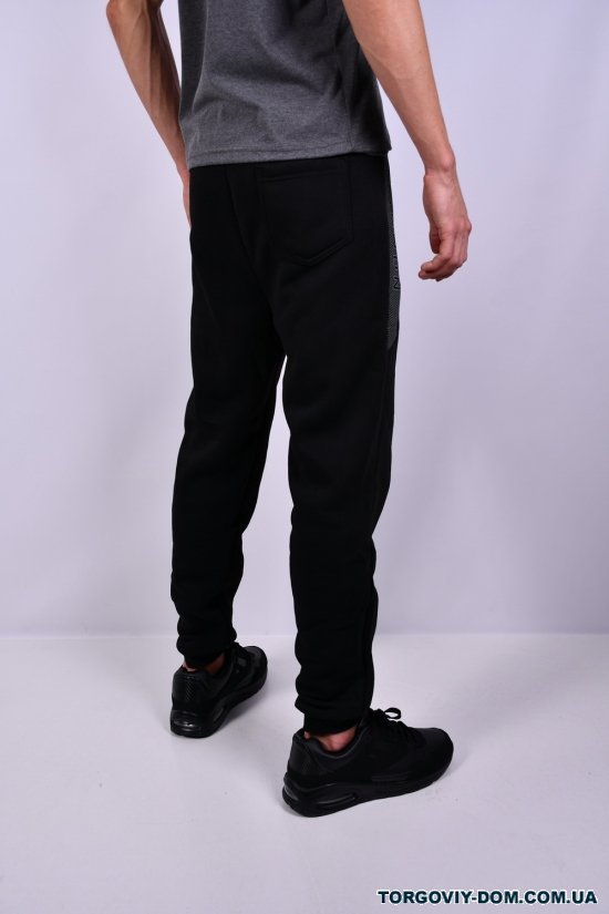 Чоловічі штани трикотажні (кол. чорний) на флісі BLACK CYCLONE Розміри в наявності : 46, 48, 50, 54 арт.WK-7125