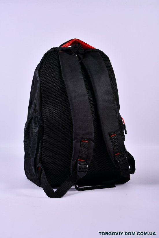 Рюкзак из плащевки (цв.черный/красный) размер 45/30/16см арт.10171