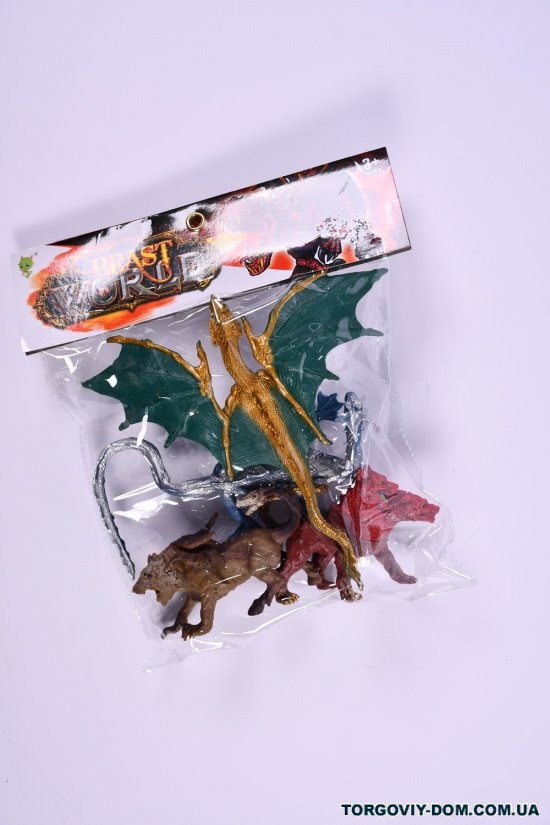 Животные драконы в пакете 28/40см арт.927