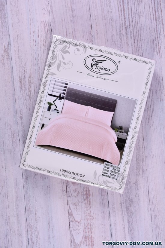Комплект постельного (цв.розовый) белья размер 200/230см.(наволочка 2шт.70/70) KOLOCO арт.06-12