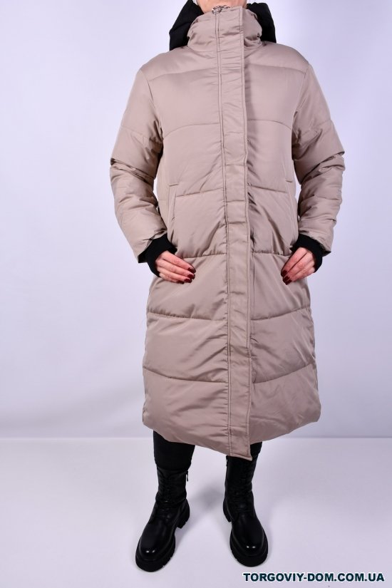 Пальто женское (цв.капучино) зимнее из плащевки Размер в наличии : 48 арт.8325