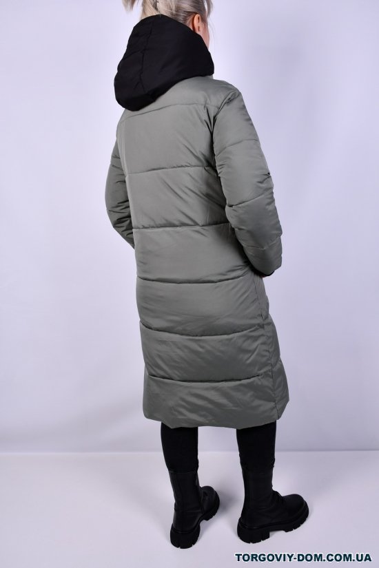 Пальто женское (цв.хаки) зимнее из плащевки Размер в наличии : 48 арт.8325