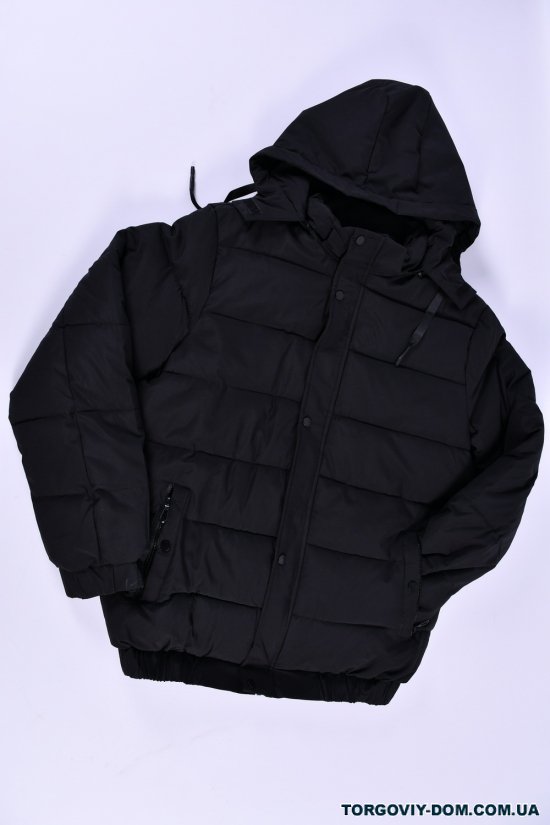 Куртка чоловіча (кол. чорний) зимова з плащової тканини Розміри в наявності : 56, 58, 64 арт.M107-1
