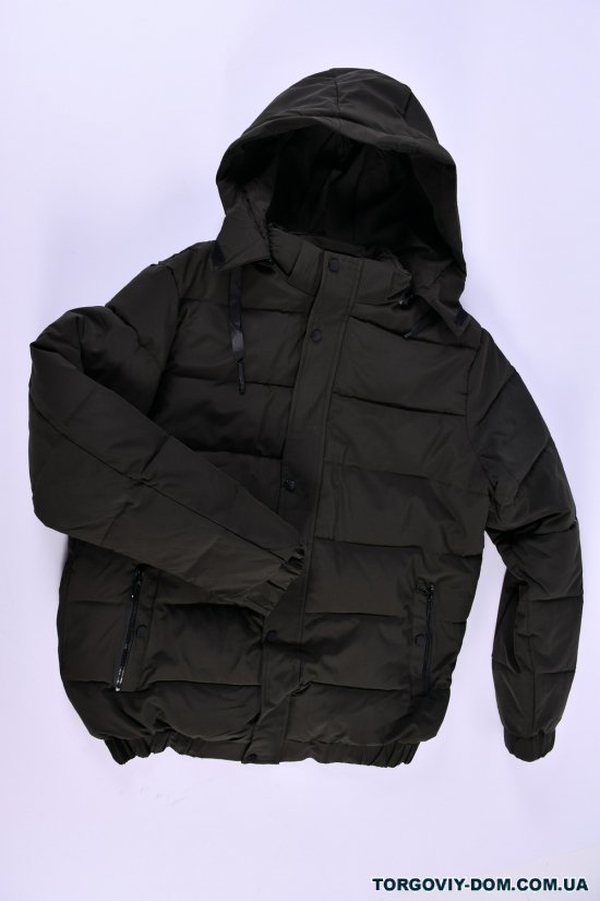 Куртка чоловіча (кол. хакі) зимова з плащової тканини Розміри в наявності : 56, 58, 60, 62, 64 арт.M107-1