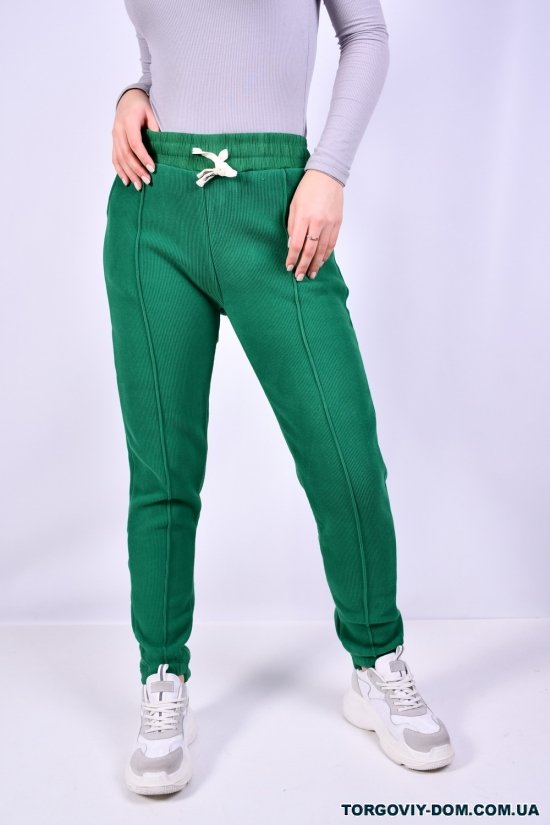 Штани жіночі трикотажні (кол. зелений) на хутрі CLOVER Розмір в наявності : 46 арт.B632