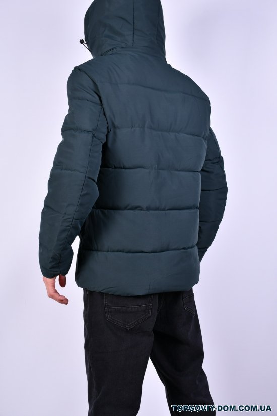 Куртка мужская (цв.изумрудный) зимняя с плащевки "JASON LVAN" Размер в наличии : 46 арт.21-205