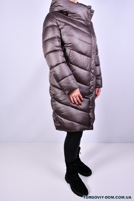 Пальто жіноче (кол. бронзовий) зимові болоньєве Розміри в наявності : 46, 54 арт.2257