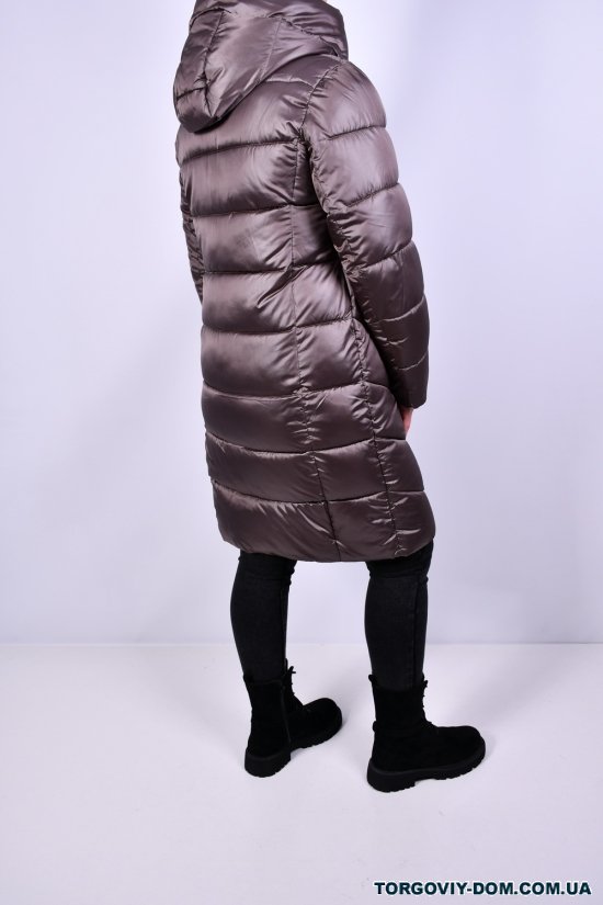 Пальто жіноче (кол. бронзовий) зимові болоньєве Розміри в наявності : 46, 54 арт.2257