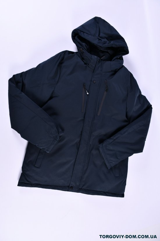 Куртка чоловіча (кол. т. синій) зимова з плащової тканини "ATE" Розміри в наявності : 54, 56, 60, 62 арт.A-862D