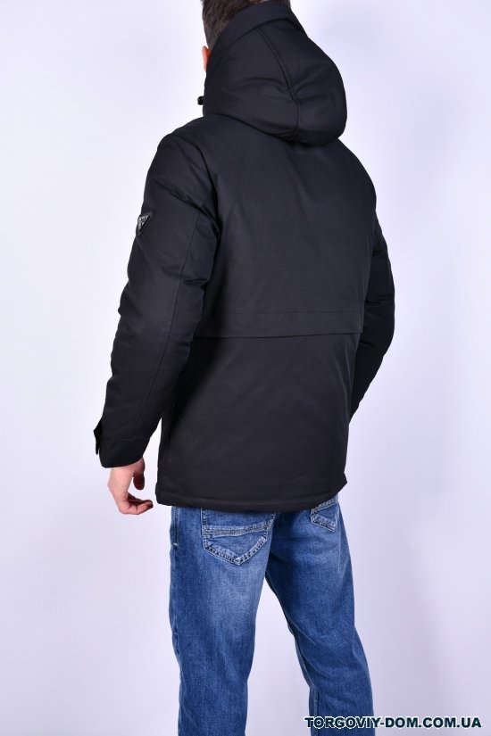 Куртка мужская (цв.чёрный) из плащевки зимняя Размер в наличии : 48 арт.A881