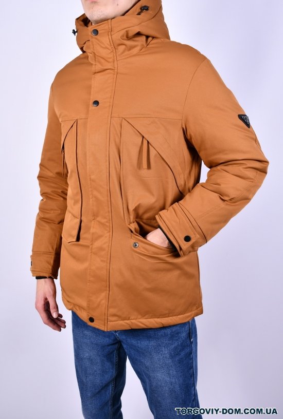 Куртка чоловіча (цв. гірчичний) із плащової тканини зимова Розміри в наявності : 46, 52, 54 арт.A881
