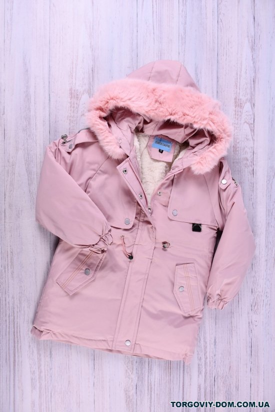 Куртка для девочки (цв.св.розовый) из плащевки зимняя Рост в наличии : 140, 146 арт.077