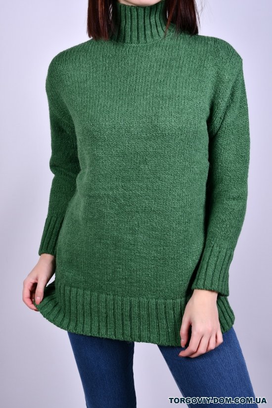 Жіночий светр в'язаний (кол. зелений) розмір 44-46 арт.4611